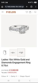 18ct white gold ring