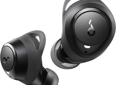 soundcore Wireless Earbuds, Bluetooth Earbuds, Powerful Customized Sound, 35H Playtime, Wireless Charging, USB-C Fast Charge, IPX7 Waterproof, Button Control, Commute, Sports