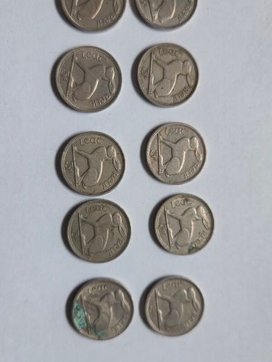 14 Irish three pence coins