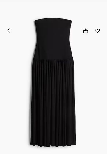 black pleated dress