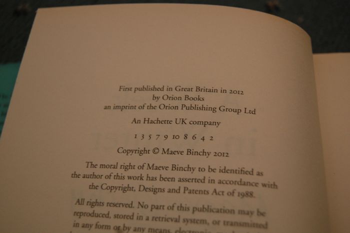 Maeve Binchy First Edition Hardbacks
