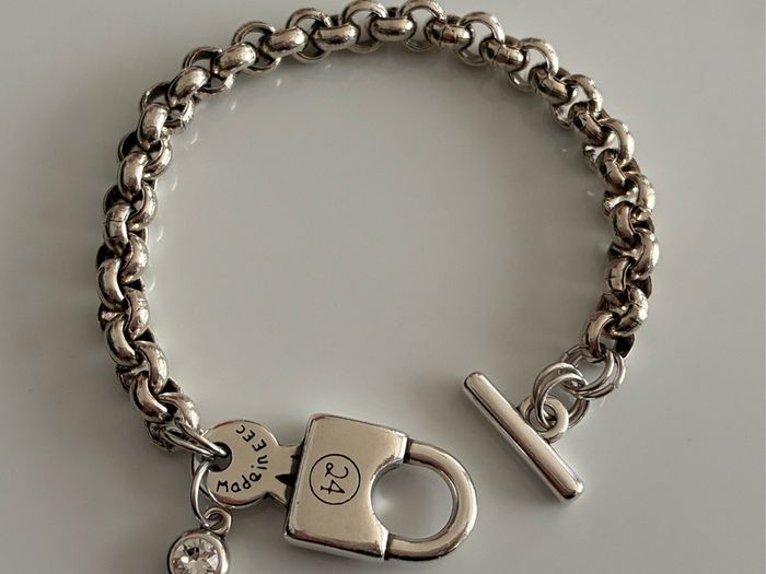 Antique Silver Plated Padlock Bracelet