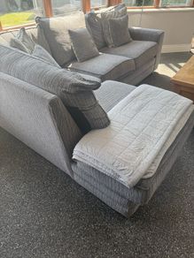 Corner Sofa - 4 Seater (Grey Fabric)