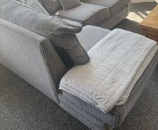 Corner Sofa - 4 Seater (Grey Fabric)