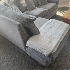 Corner Sofa - 4 Seater (Grey Fabric)