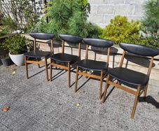 vintage 1960s Danish mid-century modern dining chairs