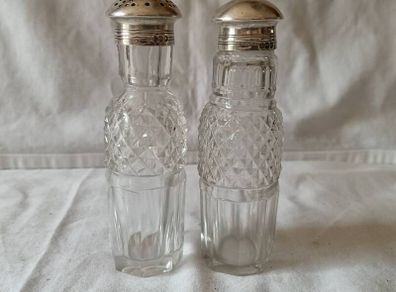 George IV Sterling Silver Cut Glass Cruet Set(1821)