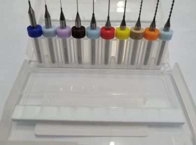 0.1 to 1mm 10pcs mini precision drill bit set
