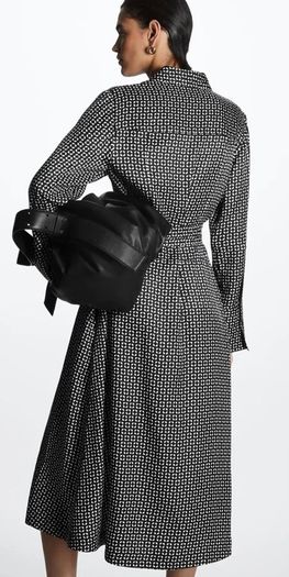 COS  Printed Belted Midi Shirt Dress