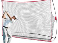 main image for ad Golf Practice Hitting Net, Huge 10.8x7ft Golf Net, Personal Driving Range for Indoor Outdoor Use, Portable Home Golf Aid Net with Solid Fiberglass Frame and Carry Bag, Gift for Men, Golf Lover