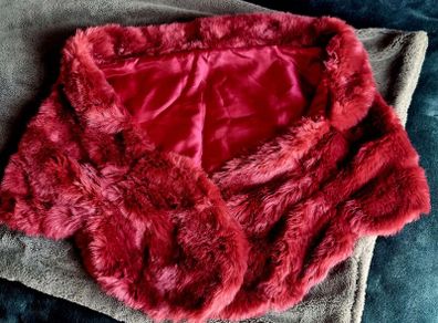 vintage fake fur shoulder shawl