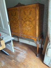 Walnut drinks cabinet