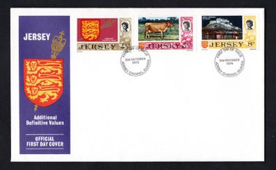 1974 Jersey 4 1/2p, 5 1/2p & 8p Definitive Issue Stamps First Day Cover (FDC)