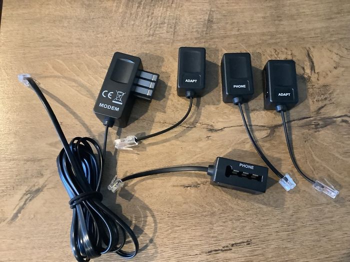 Old phone / modem connection sockets