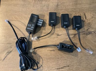 Old phone / modem connection sockets