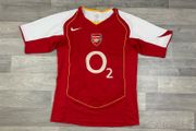 Genuine Vintage 2004 Nike Arsenal London Home Jersey Shirt Mens Small
