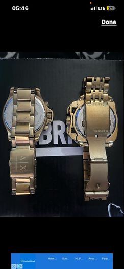 Armani Diesel Uber Chief Gunmetal Watch broken