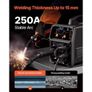 Pro MIG Welder, 250Amp Pluse Mig Welding Machine, 5-in-1 Welder Machine MIG Pluse/Gas MIG/Flux Core MIG/Stick/Lift TIG with IGBT Inverter Technology and LCD Screen Display Image 6