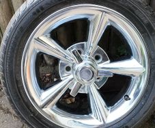Chrome wide wheels