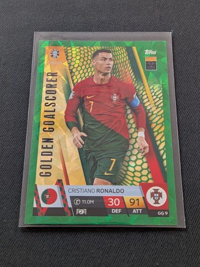 Cristiano Ronaldo Golden Goalscorer Green Emerald Parallel Topps Match Attax Uefa Euro 2024