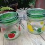 Italian Glass, storage jars, vintage glass jar Image 2
