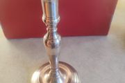 Silver Metal Tall Candle Holder.