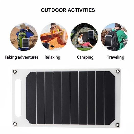 5V 10W DIY Solar Panel Slim Light USB Charger Charging Portable Power Bank Pad Universal For Phone Lighting Car Charger