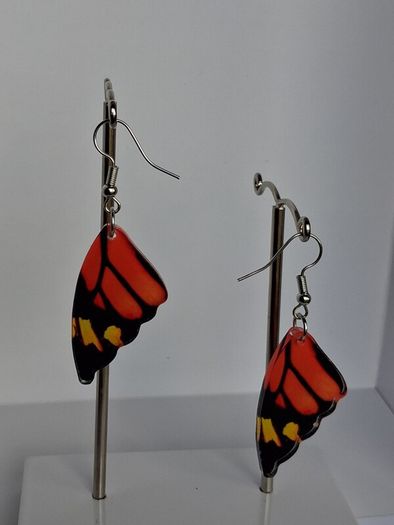 Monarch Butterfly Wing Earrings