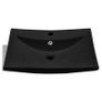 Black Luxury Ceramic Basin Rectangular with Overflow & Faucet Hole Image 3