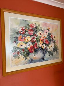 Framed Print of 'Watercolour Flower Study'