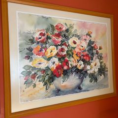 Framed Print of 'Watercolour Flower Study'