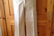 BNWT Size 8 Long Stone Couloured Linen Cotton Trousers
