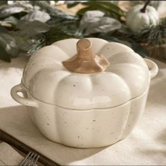 Halloween Pumpkin Casserole Dish