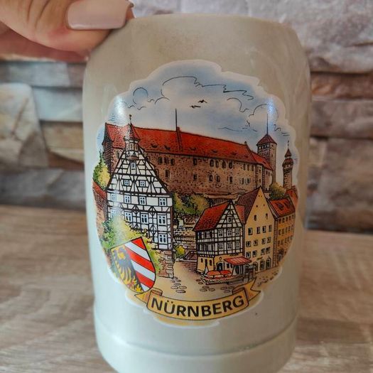 Vintage German Nurnberg Stein Stoneware Beer Mug