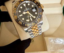 Rolex GMT-Master II Black Dial 126713GRNR 18k Two Tone YG Jubilee Bracelet