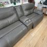 Leather sofa with reclining armchair Image 2