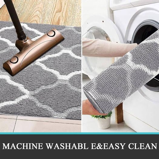 MULTIPLE SIZES AVAILABLE Hallway Runner Grey 50 x 150 cm Runner Rug for Hallway Non Slip Washable Kitchen Runner Rug Door Runner Absorbent Carpet Runners Hallway Runner Rug for Entryway