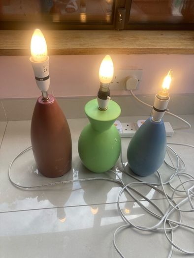 Vintage Table Lamp Bases/Shade 12 euro EACH