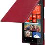 New Htc Windows Phone 8x Premium Pu Leather Flip Case Cover Black / Pink / Red Image 2