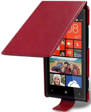 New Htc Windows Phone 8x Premium Pu Leather Flip Case Cover Black / Pink / Red