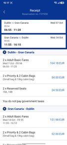 Flights Dub - Gran Canaria RETURN