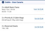 Flights Dub - Gran Canaria RETURN