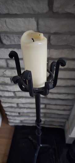 Cast Iron Gothic Candelabra Candlestick