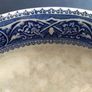 Antique Victorian Blue and White Platter, Unknown Maker in the Temple Pattern circa 1870 Image 3