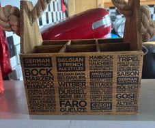 Rustic Wooden Six pack beer drink carrier