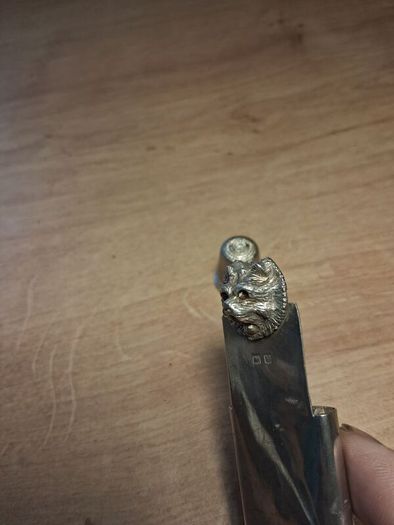 Early 20th Century Sterling Silver Money Clip and Thimble