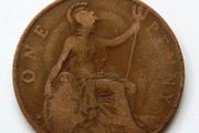 1916 Penny George V bronze coin