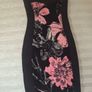Black and pink floral bodycon dress  QUIZ Image 2