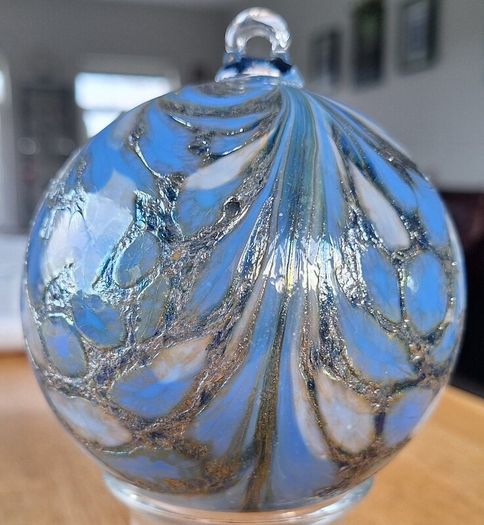 Decorative glass hanging ornament.