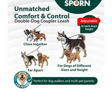 Double Dog Leash (Sporn Standard Black)